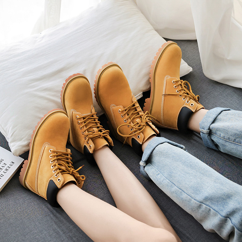 美式复古男女踢不烂大黄靴中帮户外工装马丁靴B253-6065-P130，男鞋马丁靴，星座814A（原电商B253）