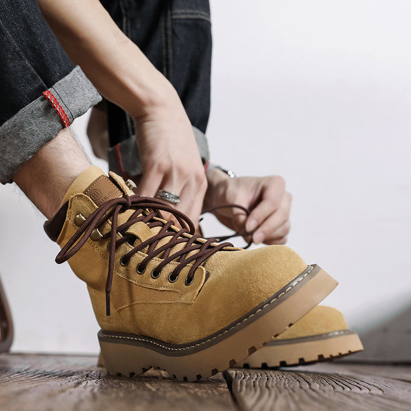 英伦风复古大头马丁靴男美式沙漠工装靴B253-9236-P115，男鞋马丁靴，星座814A（原电商B253）