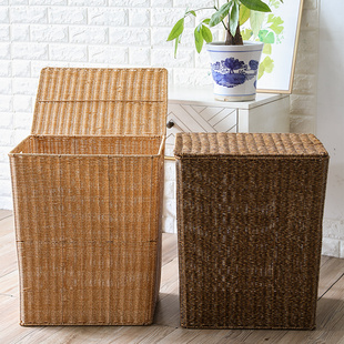 脏衣篮浴室大号 脏衣服收纳筐带盖 家用收纳箱塑料编储物箱卧室用