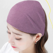 护脑门发带秋冬保暖女士宽边头套护额发帽遮白发头巾防风发箍发饰