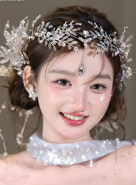 复古新娘皇冠水晶发箍额饰仙美高级感奢华头饰结婚婚纱礼服配饰