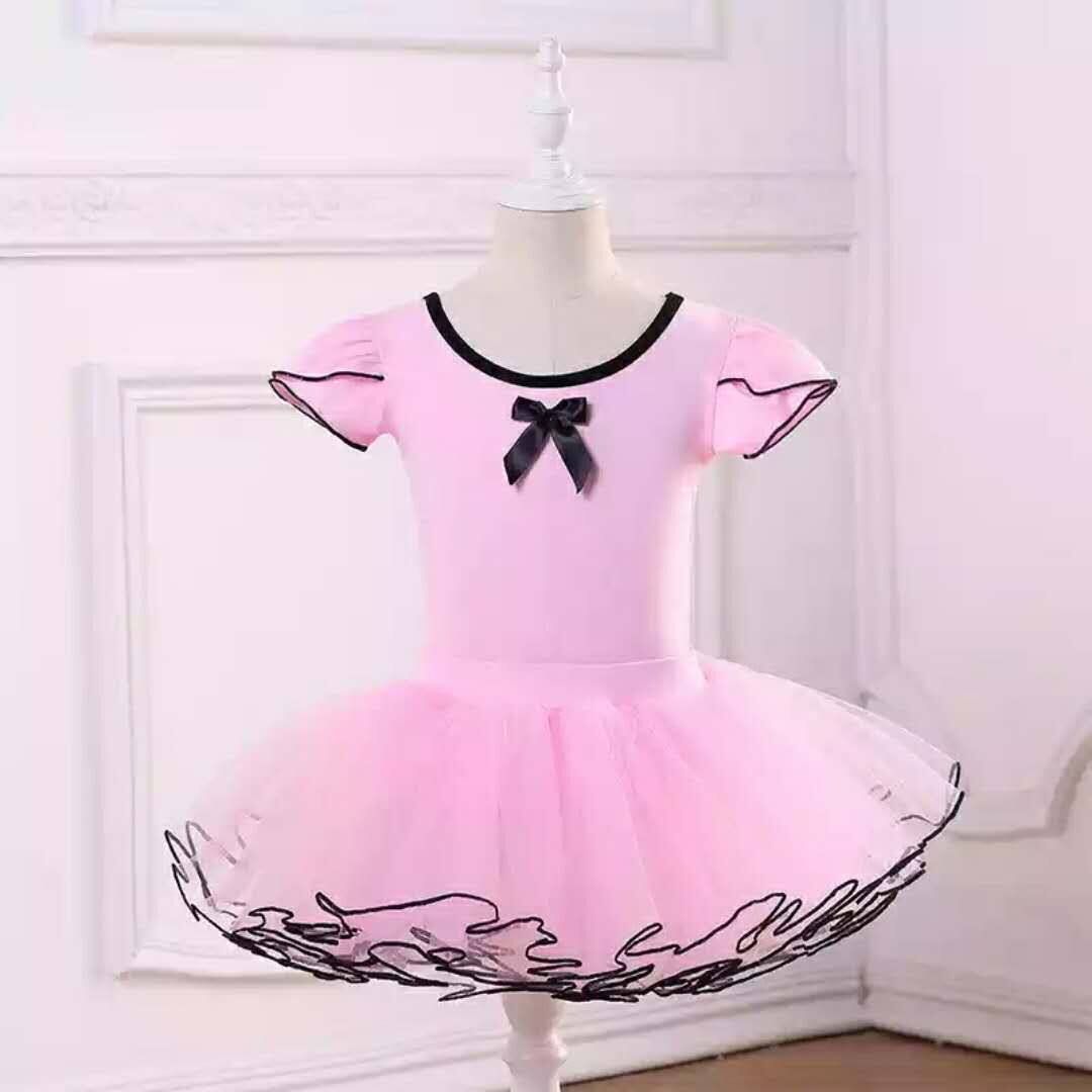 舞蹈服儿童女练功服短袖夏季分体六一幼儿园芭蕾舞裙跳舞服考级服