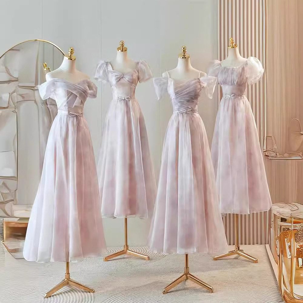 伴娘服仙气2024新款婚礼春夏小众级姐妹团主持人晚礼服裙女显瘦