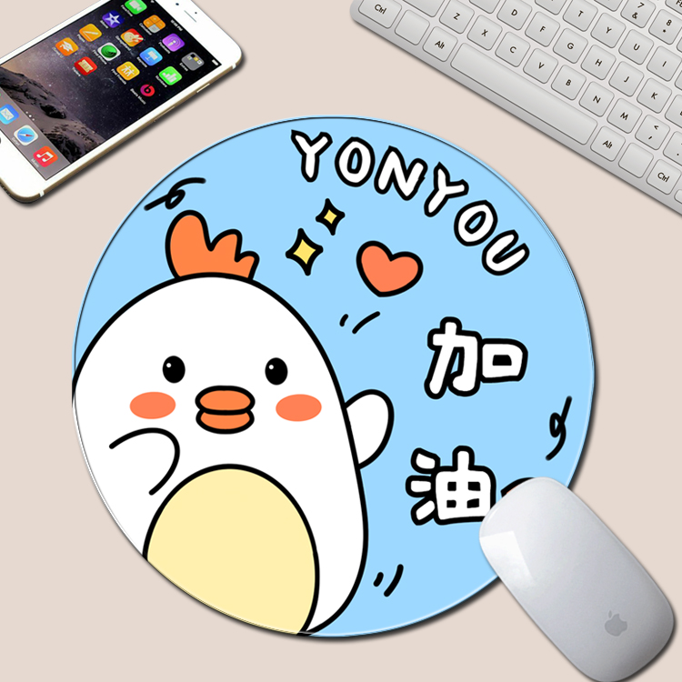鼠标垫定制logo防水圆形橡胶垫