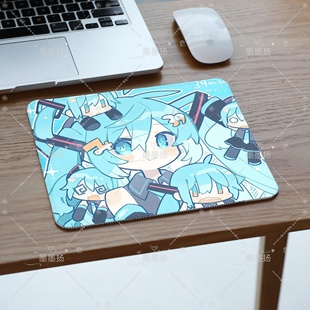 初音未来鼠标垫定制二次元方形小号女生动漫鼠标桌垫加厚学生家用