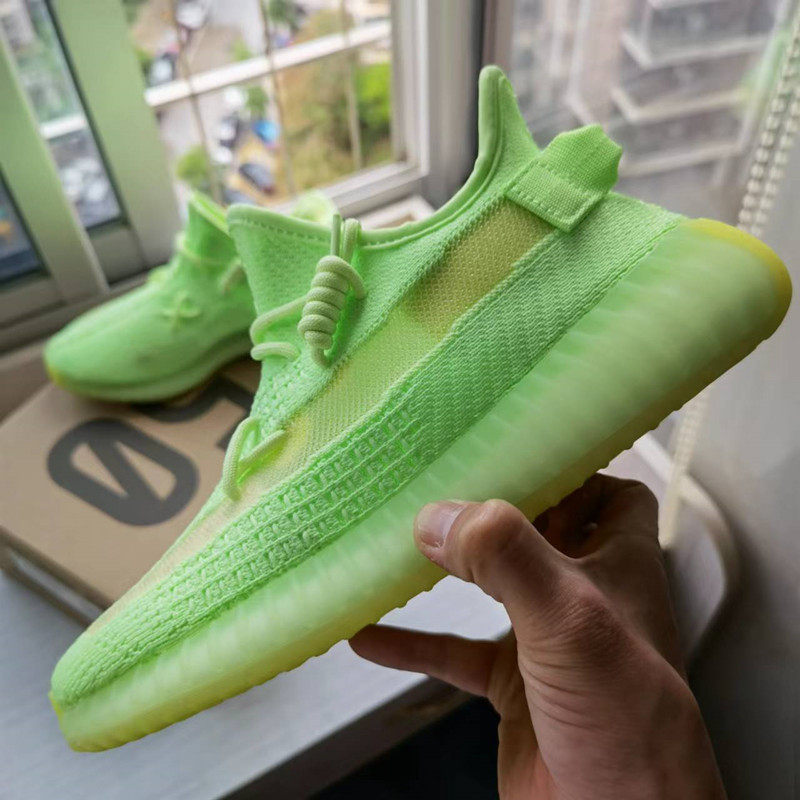 yezi yeezy椰子350鞋夜光荧光绿满天星冰激凌奶油灰橙莆田鞋男
