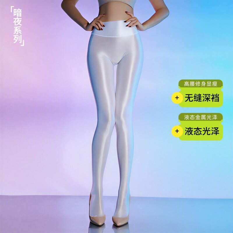 舍宾袜油亮光泽紧身连裤袜女舞蹈性感无缝裆高腰显瘦打底裤美腿袜