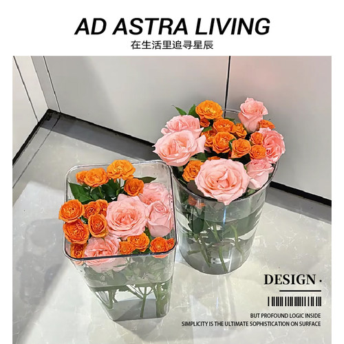AD·ASTRA透明亚克力醒花桶家用