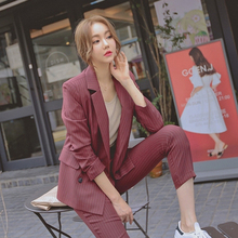 职业西装套装女韩国2019新款小西服1