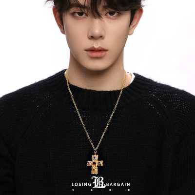 小众设计感十字架高级锁骨链