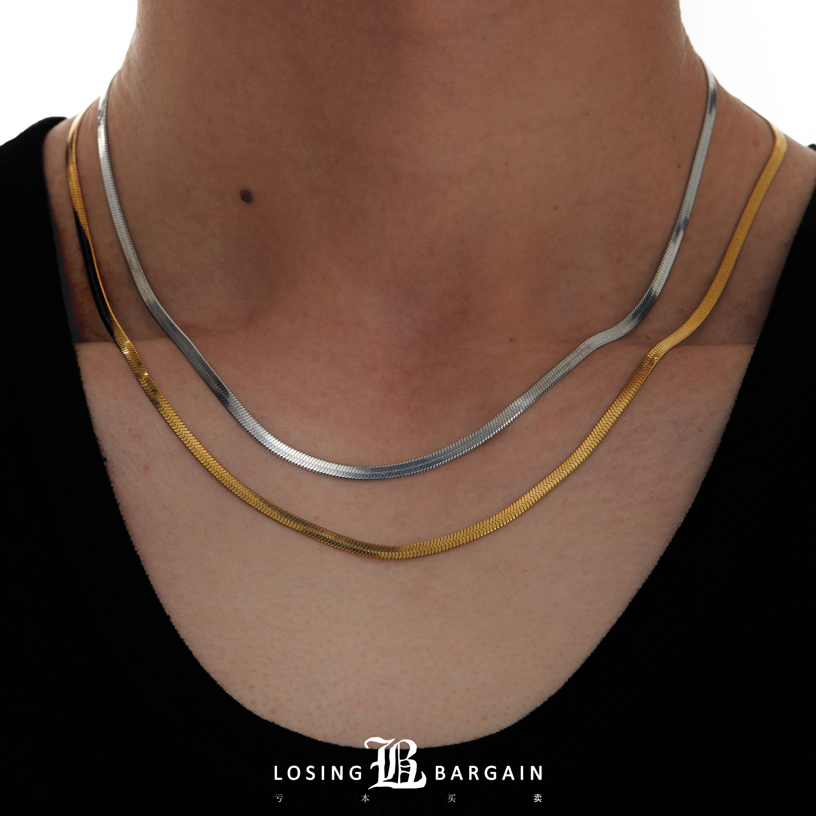 【losingbargain】百搭蛇骨项链