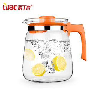 紫丁香 耐热玻璃凉水壶开水壶冷水壶大容量扎壶水具果汁壶2L