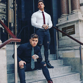 速干高弹力棉英伦欧美大码 新款 衬衫 运动健身衣男长袖 肌肉男美式