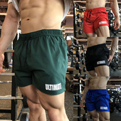 速干透气弹力肌肉型撸铁狗潮牌深蹲大码 运动健身短裤 男三分五分裤