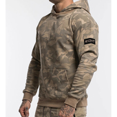 卫衣连帽长裤 男健身衣长袖 肌肉潮牌跑步全棉透气迷彩 运动套装 新款