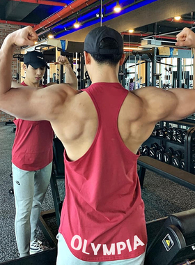 运动背心男健身无袖工字型吊带宽松透气跑步肌肉型美式狗撸铁训练