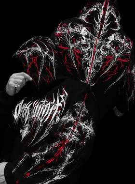 Breathedivinity 运动长袖男卫衣连帽加绒加厚丽雅绒开衫外套美式