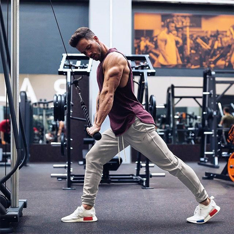 健身国际运动裤男长裤弹力深蹲显肌肉型潮牌跑步撸铁训练宽松大码