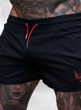 健身运动裤男短裤三分五分裤速干弹力肌肉型潮牌训练撸铁跑步深蹲