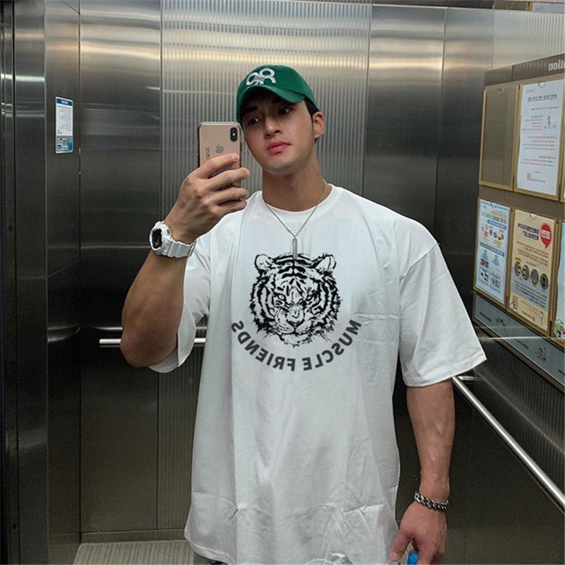 肌肉健身短袖男T恤潮牌宽松韩版风半袖棉质休闲户外训练撸铁大码,运动服/休闲服装,运动T恤,淘宝优惠券,粉丝福利购,淘宝优惠卷