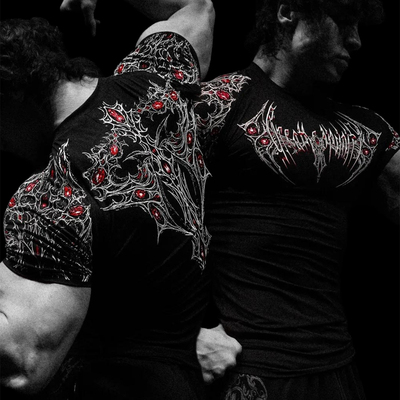 Breathedivinity运动短袖男T恤美式潮牌健身肌肉撸铁速干透气弹力