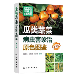 瓜类蔬菜病虫害诊治原色图鉴第三版 瓜类蔬菜病虫害诊治畅销书再版 新型生物菌剂绿色防控 化学工业出版社 9787122451989