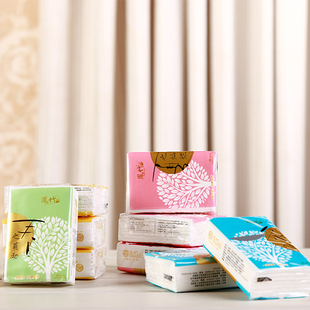 凤竹手帕纸加厚餐巾纸便携装卫生纸小包面巾纸擦手纸巾3层8片50包