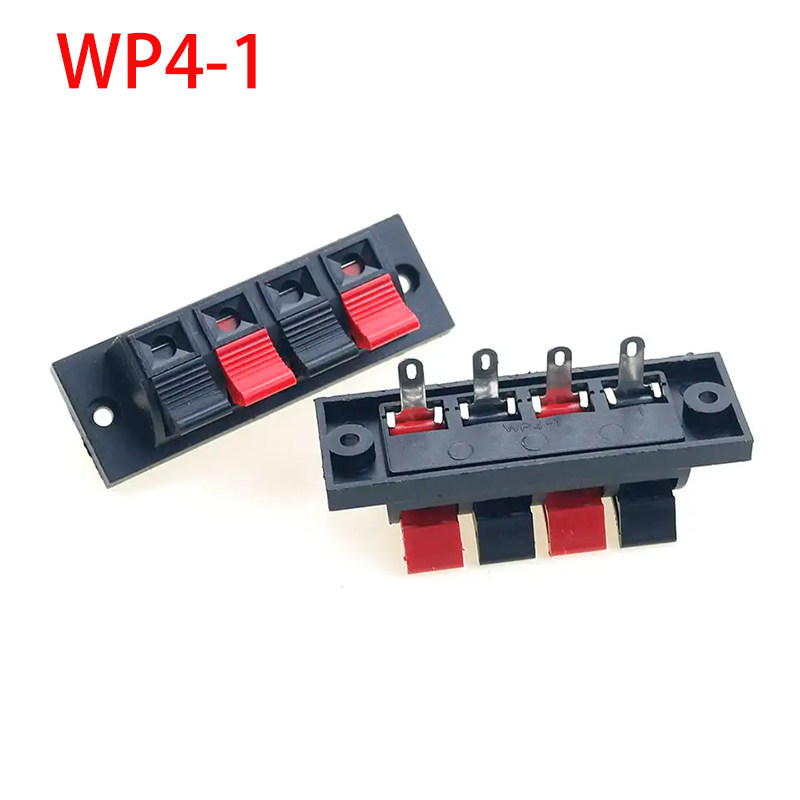 WP4-1音箱接线夹4路音频红黑喇叭夹4位输出通用接线柱音响端子