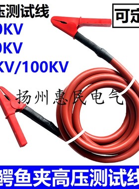 双头高压鳄鱼夹 交流直流高压试验线20KV30KV50KV100KV高压屏蔽线