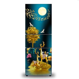 冰箱贴纸装 饰画防水贴膜北欧自粘冰箱贴翻新贴纸整张墙贴遮挡w89