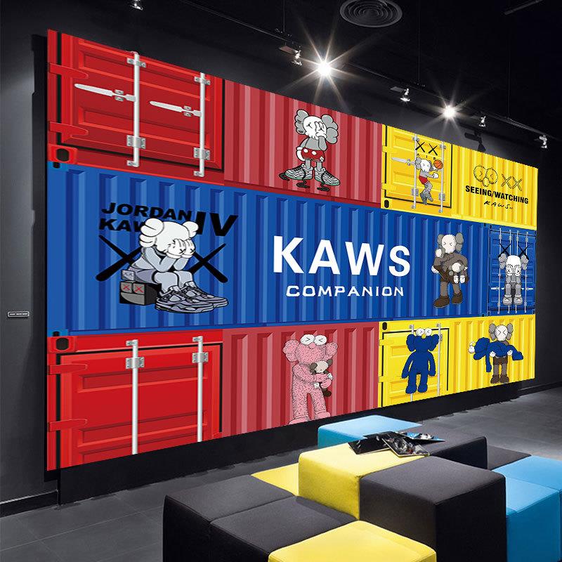 涂鸦墙纸自粘墙贴墙面贴纸动漫背景画时尚壁纸工业风宿舍墙面装饰