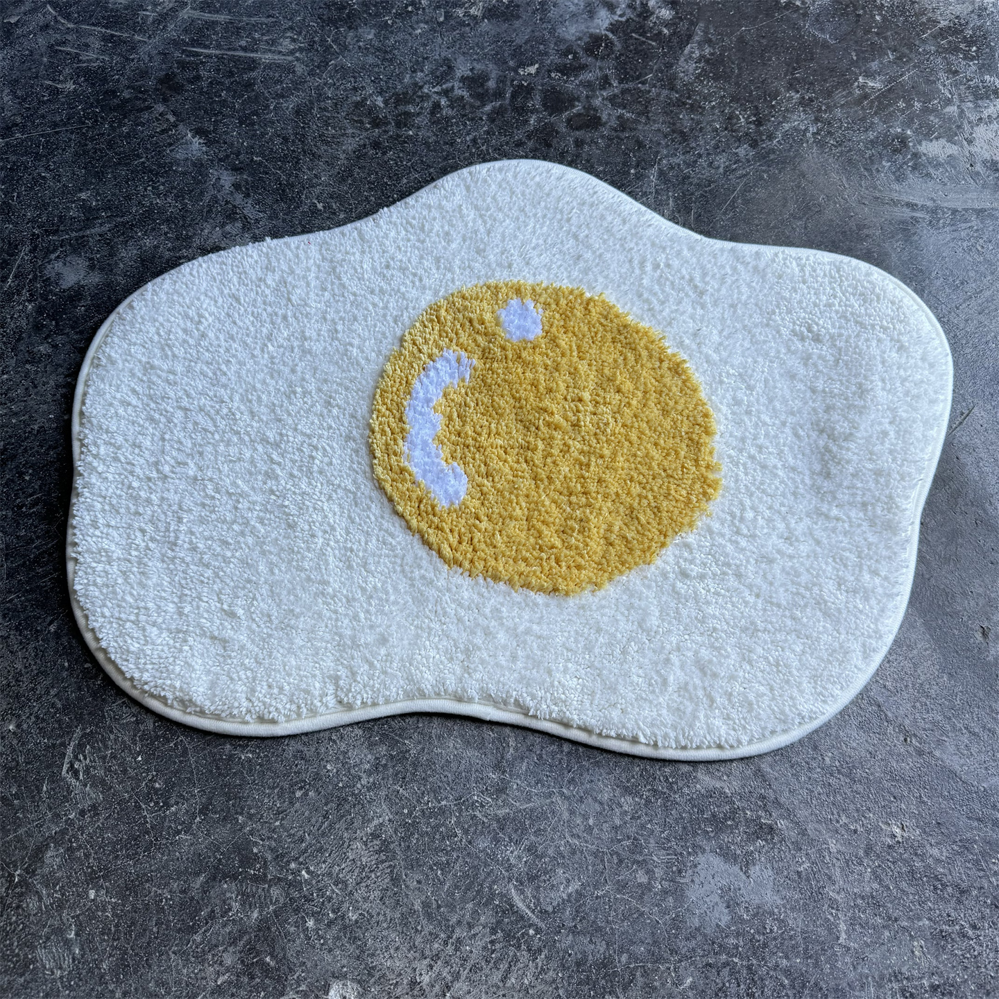 荷包蛋可爱卡通孤品地垫 卧室门防滑 门垫处理浴室地垫吸水床边毯