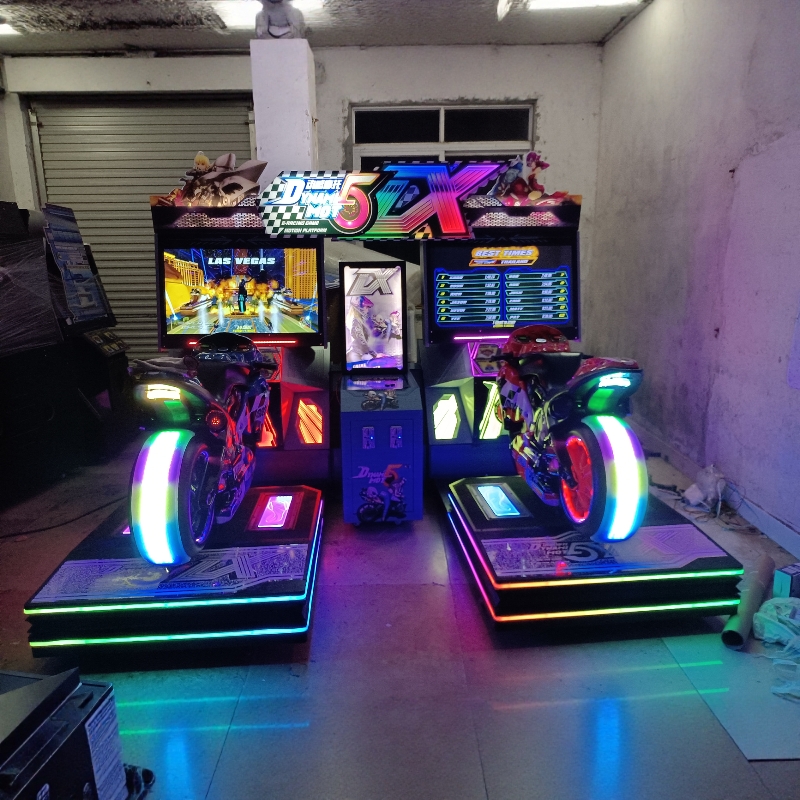 电玩游戏机豪华双人动感摩托车5DX赛车动感飞车配件新款飞碟设备