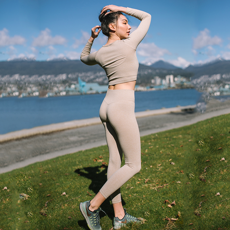 yogatree瑜伽树2021春夏季针织面料目标紧身裤弹力排汗透气瑜伽裤