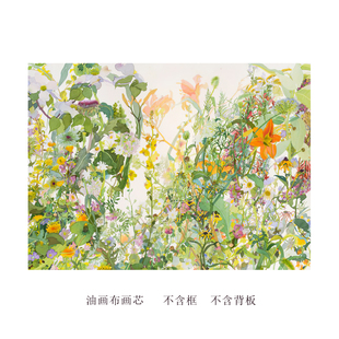 小清新治愈系葳蕤繁花高清艺术装饰画未装裱画芯可定制无框画挂画