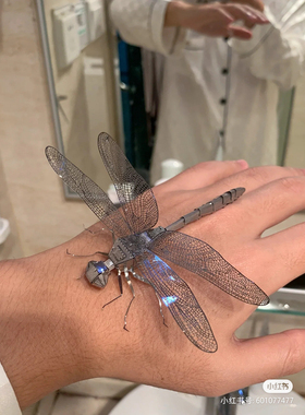 美貌又有趣~机械感蜻蜓 3D立体金属拼图 F211220