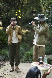 轻薄保暖防风开衫 复古菱格立领棉服男冬季 夹 走岛国单 叠穿神衣