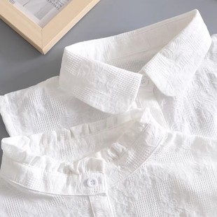 纯棉假领子女百搭假领春秋冬季高档衬衫衬衣配毛衣卫衣服内搭立领