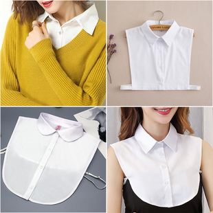 饰假领子女打底毛衣领免烫 多功能装 秋冬百搭衬衫 纯棉假领职业正装