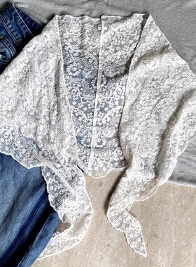 加大款蕾丝屁帘女2025新款叠穿半身裙外搭三角腰巾遮臀裙帘围裙