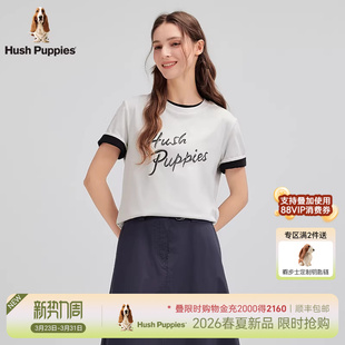 T恤 暇步士女2026年夏肤感透气丝柔氧棉休闲运动短袖 含桑蚕丝