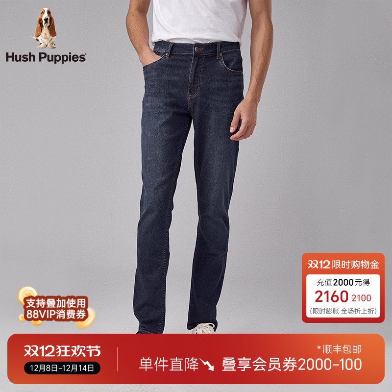 春秋直筒牛仔裤暇步士男装