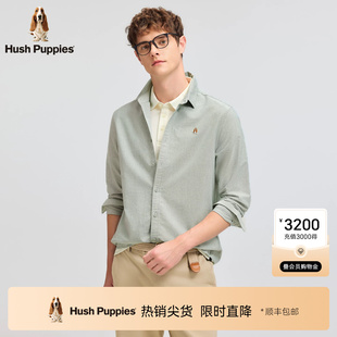 春季 刺绣休闲商务正肩衬衣 衬衫 休闲长袖 全棉牛津纺 暇步士男款