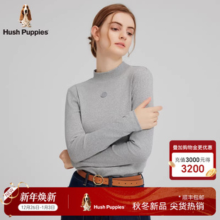 弹力罗纹 高级感基础半高领打底衫 暇步士女装 新款 内搭 2025秋季