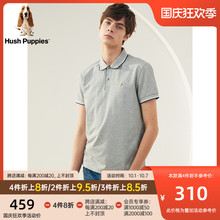 Hush Puppies暇步士男装2022夏基础多色Polo领短袖T恤|PD-22361D