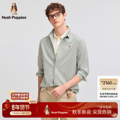 全棉牛津纺 2025秋季 暇步士男士 休闲长袖 衬衫 新款 刺绣商务衬衣