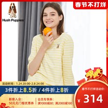 Hush Puppies暇步士女装家居服2021春新纯棉七分袖T恤|WA-21101D图片