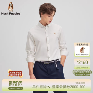 纽扣领轻商务休闲长袖 2026年春季 暇步士男装 衬衫 莱卡牛津纺