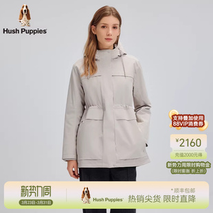 保暖防风 连帽棉服挺括工装 暇步士女装 厚风衣式 休闲外套 秋冬季