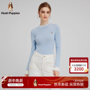 含绵羊毛 修身 暇步士女装 假两件针织打底衫 显瘦内搭 2025秋新款